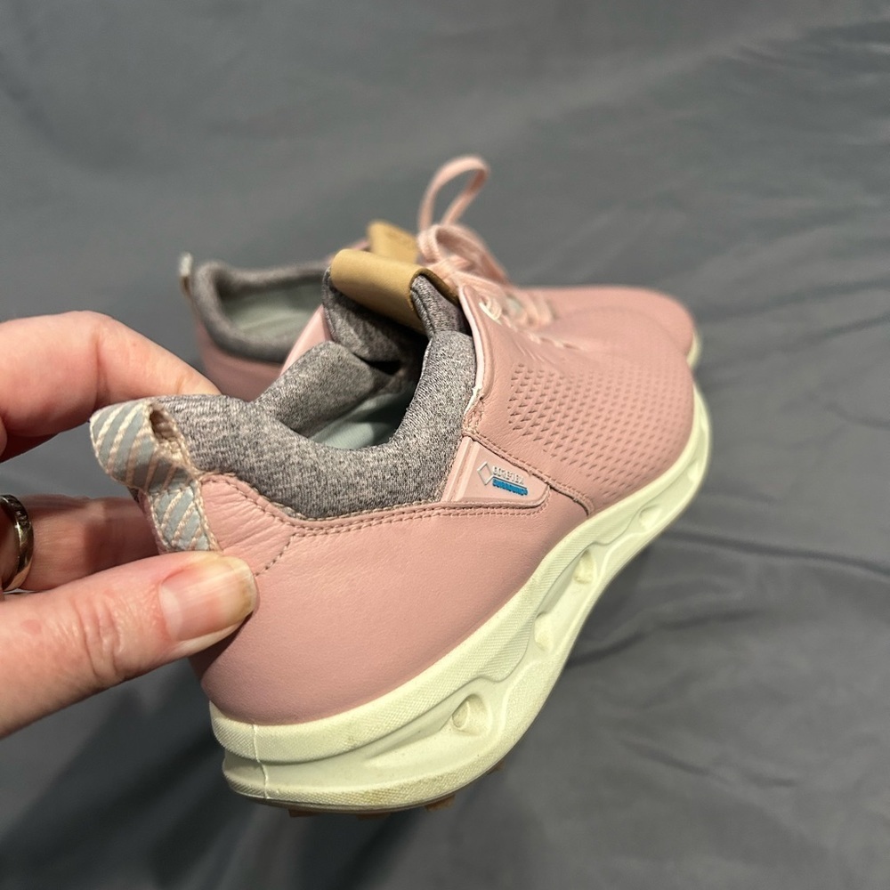 ECCO Womens Golf Cool Pro in Silver Pink Size 37 E-DTS Leather Womens Size 6/6.5 - Picture 7 of 12